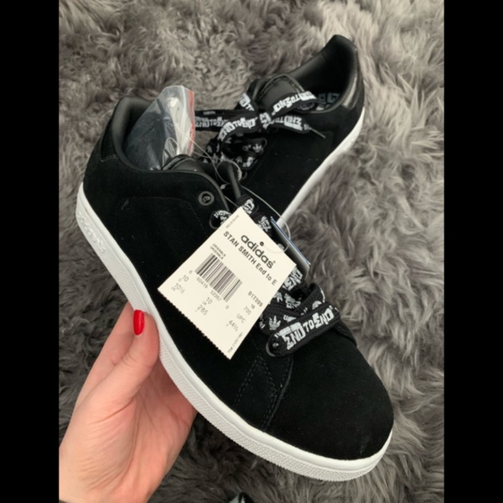 Black Suede Adidas Stan Smith End to End